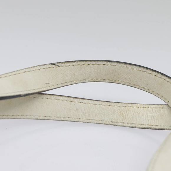 Christian Dior Hand Bag Leather White Gold Auth 93357 - Picture 10 of 16